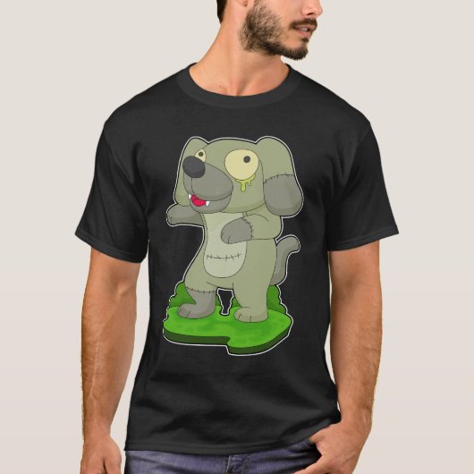 Hond Halloween Zombie T-shirt (Voorkant)