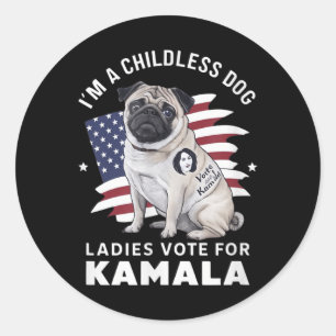 Hond Harris Tattoo kinderloze hond dames stemmen o Ronde Sticker