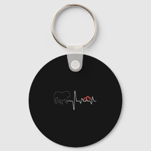 Hond hartslag liefde voor honden lover bulldog sleutelhanger