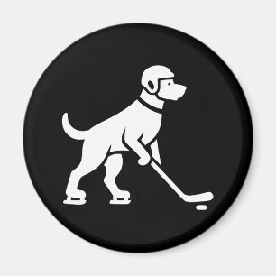 Hond Hockeyspeler Silhouet Magneet