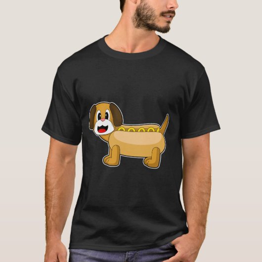 Hond Hotdog T-shirt (Voorkant)