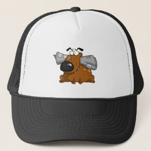 Hond-houdt-krant-in-bek Trucker Pet