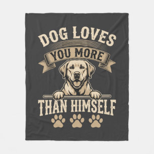 Hond Houdt Meer Van Jou Dan Van Zichzelf Vintage Fleece Deken
