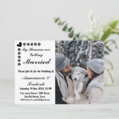 Hond huisdier liefhebber bruiloft uitnodiging (Staand voorkant)