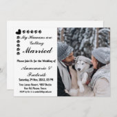 Hond huisdier liefhebber bruiloft uitnodiging (Voorkant / Achterkant)