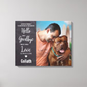 Hond Huisdier Memorial Sympathie Gift Aangepaste M Canvas Afdruk (Voorkant)