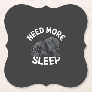 Hond Humor voor Luie Dagen - Meer Slaap Nodig Kartonnen Onderzetters