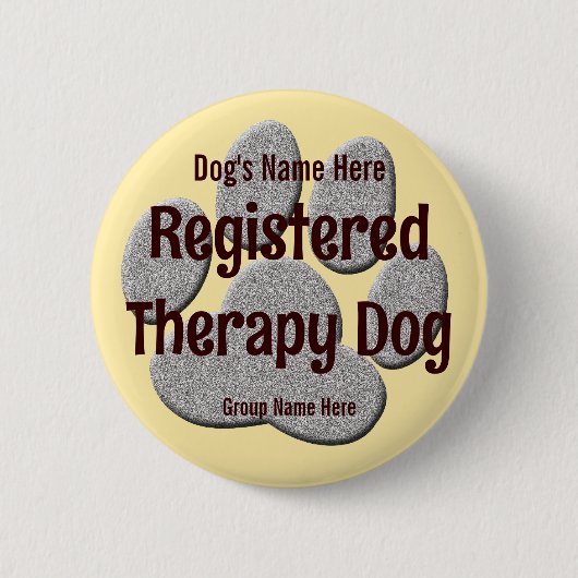 Hond ID voor therapie Ronde Button 5,7 Cm (Voorkant)