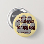 Hond ID voor therapie Ronde Button 5,7 Cm (Voorkant /achterkant)
