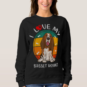 Hond Ik hou van mijn Basset Hound Honden Canine Kl Trui