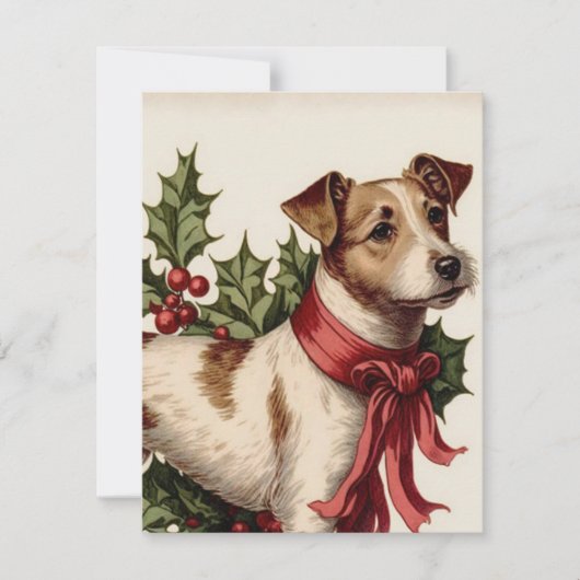 Hond  illustratie kerstkaart (Voorkant)