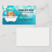 Hond in bad visitekaartje (Voorkant / Achterkant)