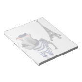 Hond in Beret voor Eiffeltoren Notitieblok (Schuin)