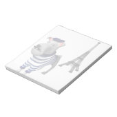 Hond in Beret voor Eiffeltoren Notitieblok (Gedraaid)