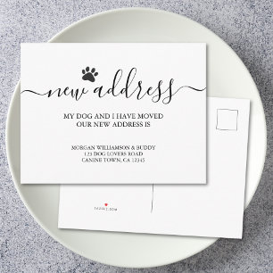 Hond in beweging aankondigingskaart