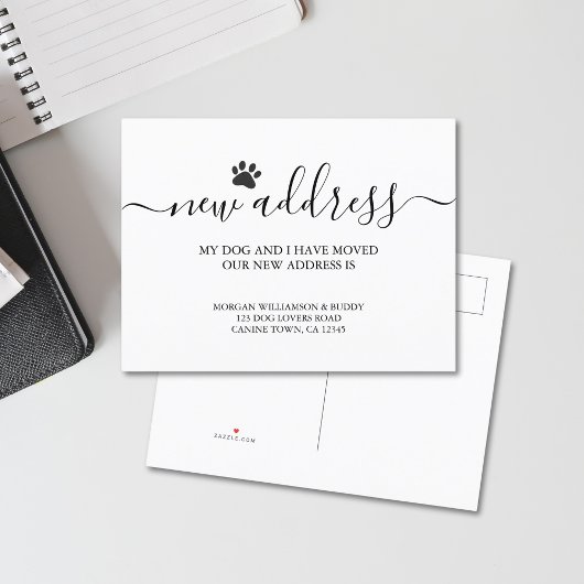 Hond in beweging aankondigingskaart