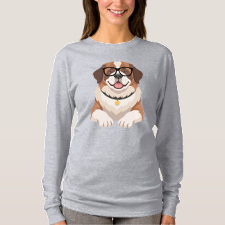 Hond in Bril LS T-Shirt