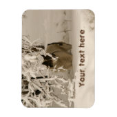 Hond in de winter magneet (Verticaal)