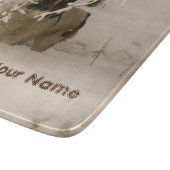 Hond in de winter snijplank (Hoek)