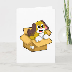 Hond in Doos Kaart