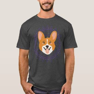 Hond in een cirkel meisje t-shirt