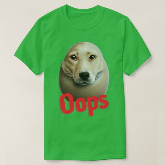 hond in een ei 1 t-shirt (Design voorkant)