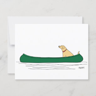 Hond in een kano Bewegend Briefkaart