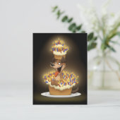 Hond in een taart Briefkaart (Staand voorkant)