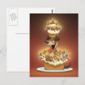 Hond in een taart Briefkaart (Voorkant / Achterkant)