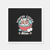 Hond in feestelijke Mok voor Holiday Vibes - Winte Servet (Voorkant)