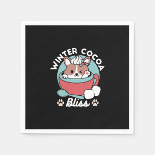 Hond in feestelijke Mok voor Holiday Vibes - Winte Servet