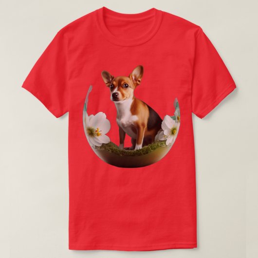 hond in het ei 166 t-shirt (Design voorkant)