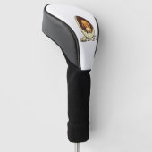 Hond in het ei. golfheadcover (Schuin)