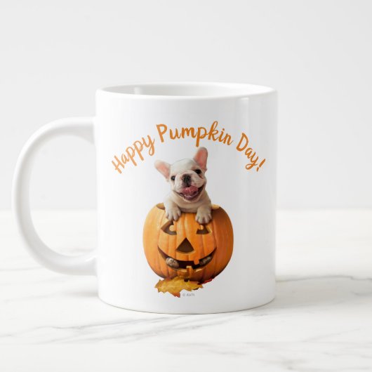 Hond in Jack-o-Lantern Extra Grote Beker (Links)