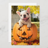 Hond in Jack-o-Lantern Kaart (Voorkant / Achterkant)