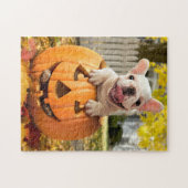 Hond in Jack-o-Lantern Legpuzzel (Horizontaal)
