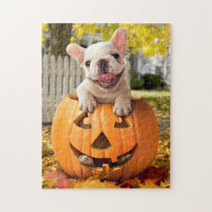 Hond in Jack-o-Lantern Legpuzzel
