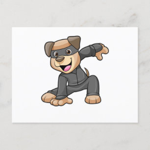 Hond in Ninjakostuum Briefkaart