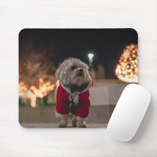 Hond in Santa Costume Muismat (Met muis)