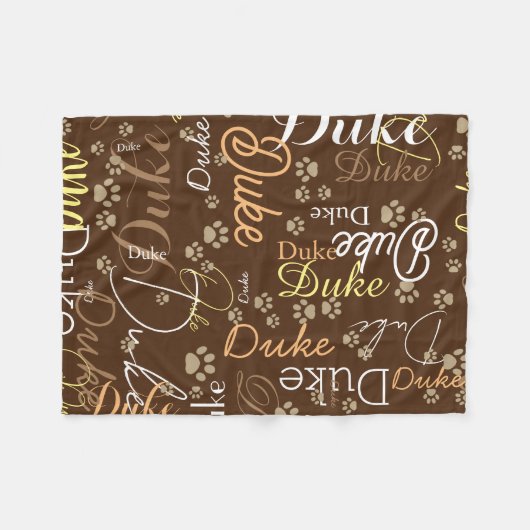 Hond in Stijl bruine poten Fleece Deken (Voorkant (Horizontaal))