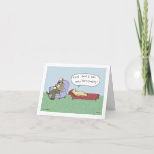 Hond in therapiecartoons Hondenshow humor verjaa Kaart