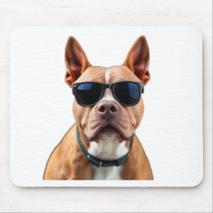 Hond in zonnebril Mousepad Muismat