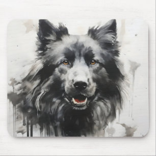 Hond Inkt Schildering Muismat