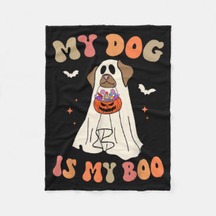 Hond Is Boo Geest Spooky Halloween Hond Liefhebber Fleece Deken