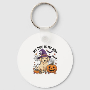 Hond Is Boo Halloween Heks Puppy Pompoen_1 Sleutelhanger