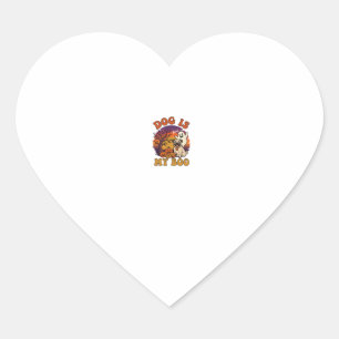 Hond Is Boo Halloween Pug Geest Pompoenen_1 Hart Sticker