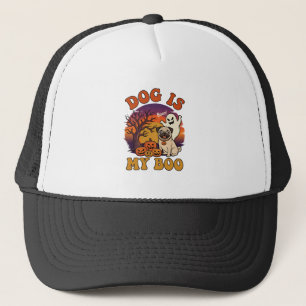 Hond Is Boo Halloween Pug Geest Pompoenen_1 Trucker Pet