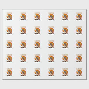 Hond Is Boo Pug Halloween Geest Pompoen Cadeaupapier