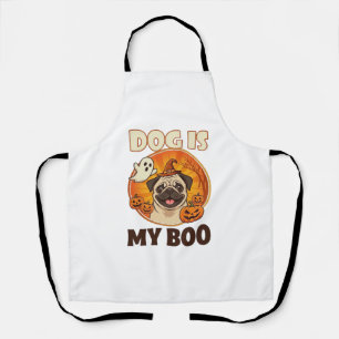 Hond Is Boo Pug Halloween Geest Pompoen Schort