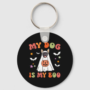 Hond Is Boo Zwart Franse Bulldog Halloween Kostuum Sleutelhanger